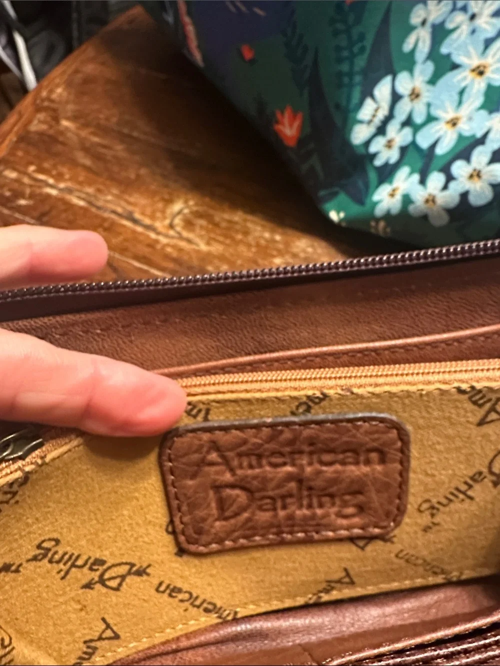 American Darling embossed leather